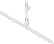 Hauraton FASERFIX KS Stirnwand SW 12 mm für Schlitzabdeckung asymmetrisch - Stahl verzinkt - Halshöhe: 160 mm