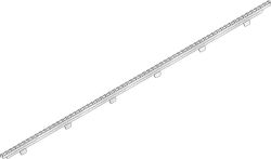 Hauraton FASERFIX KS Schmutzfangeinlage SW 10 mm asymmetrisch 1000x10x39 mm - Stahl verzinkt