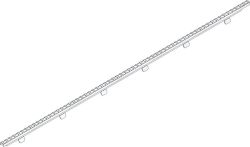 Hauraton FASERFIX KS Schmutzfangeinlage SW 12 mm asymmetrisch 1000x12x37 mm - Edelstahl