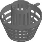 Hauraton FASERFIX KS 100 Schmutzfangeimer (Sieb) für Auslauf DN/OD 110 - Schwarz