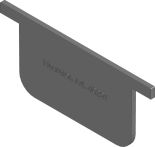 Hauraton RECYFIX STANDARD/PLUS 100 Stirnwand aus PP geschlossen für Typ 80 - 147x44 mm