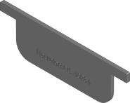 Hauraton RECYFIX STANDARD/PLUS 100 Stirnwand aus PP geschlossen für Typ 60 - 147x44 mm