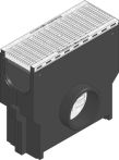 Hauraton RECYFIX PLUS 150 Einlaufkasten 500x202x501 mm mit Gitterrost MW 30/10 - Stahl verzinkt