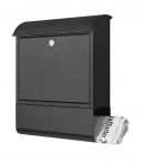 Heibi Briefkasten mit abgerundetem Zeitungsfach, grafitgrau (43802-039)