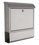 Heibi Briefkasten mit abgerundetem Zeitungsfach, Edelstahl (43802)