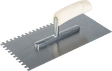 Hufa Glättekelle ohne Zahnung aus Stahl mit Holzgriff - 280x130 mm