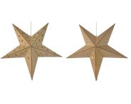 Kaemingk LED Holzstern Batterie 2s warmweiß 40cm-10L