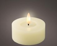 Kaemingk Teelicht warmweiß Ø7-H6cm-1L Wachs indoor Timer 6h