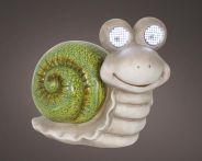 Kaemingk Solar Schnecke polyresin Dauerbetrieb Farben/Kalt Weiss - L: 15,7 cm x B: 26 cm x H: 23,5 cm