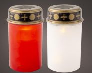 Kaemingk Solar Kerze plastik Flacker-Effekt 2col ass Sortiert/Schwarz - Ø: 6,5 cm x H: 12,5 cm