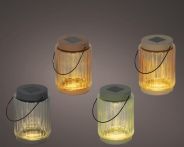 Kaemingk Solar Krug glas Dauerbetrieb 4col ass Sortiert - Ø: 8,5 cm x H: 12 cm