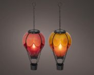 Kaemingk Solar Ballon plastik Flacker-Effekt 2col ass Sortiert/Schwarz - Ø: 14.5 cm x H:25 cm