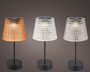 Kaemingk Solar Tischlampe plastik Dauerbetrieb 3col ass Assorted/Warm Weiss - Ø: 12,5 cm x H: 24,5 cm