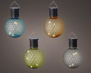 Kaemingk Solar Birne plastik Dauerbetrieb 4col ass Assorted/Warm Weiss - Ø: 7,8 cm x H: 11,2 cm