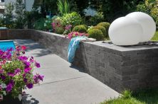 KANN Kibo-Mauer Grundelement 25x12,5x6,5 cm anthrazit