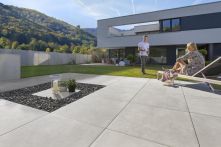 KANN Rion Terrassenplatte 80x80x5 cm zementgrau