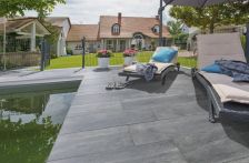 KANN Yamino Terrassenplatte 90x30x2 cm silbergrau-meliert