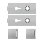 Karcher Design Glastürschloss EGS 360Q PZ 71 ohne Drückerpaar ODS PZ - Schloss mit Bändern und Rahmenteilen | Edelstahl matt