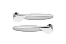 Karcher Design Griffpaar Orlando R42 ODS | ohne Griffrosette inkl. Stift | Chrom/Edelstahl matt