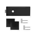 Karcher Design Glastürschloss EGS 360Q 0S 83 ohne Drücker 0DS mit Bändern und Rahmenteilen | Kosmos schwarz | Unverschließbar