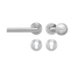 Karcher Design Rosettengarnitur Rhodos ER28 EK530G RL 71 Rosette 3-tlg. | Edelstahl matt