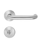 Karcher Design Rosettengarnitur E200D BAD / WC D Slimstyle ohne Verriegelung | Edelstahl matt | Rot/Weiß