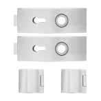 Karcher Design Glastürschloss EGS 350A PZ 71 ohne Drückerpaar ODS PZ - Schloss mit Bändern und Rahmenteilen | Edelstahl matt