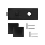 Karcher Design Glastürschloss EGS 360Q BAD83 ohne Griff mit Bändern und Rahmenteilen | Kosmos schwarz | Verschließbar