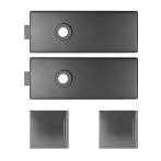 Karcher Design Glastürschloss EGS 360Q 89 ohne Drücker unverschließbar mit Bändern und Rahmenteilen | Titan grau