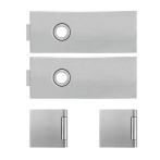 Karcher Design Glastürschloss EGS 360Q OS 71 ohne Drückerpaar ODS unverschließbar mit Bändern und Rahmenteilen | Edelstahl matt