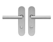 Karcher Design Langschildgarnitur Rhodos BAD / WC 78 mm | Edelstahl matt