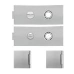 Karcher Design Glastürschloss EGS 360Q mt BAD / WC 71 3-tlg. ohne Griff mit Bändern und Rahmenteilen | Verschließbar