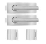 Karcher Design Glastürschloss Drücker EGS28350A 71 unverschließbar mit Bändern und Rahmenteilen | Edelstahl matt