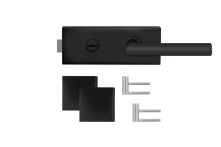 Karcher Design Glastürschloss Drücker EGS28360Q unverschließbar mit Bändern und Rahmenteilen | Kosmos schwarz