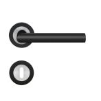 Karcher Design Rosettengarnitur Rhodos Rosette 3-tlg. | Kosmos schwarz/| Edelstahl matt