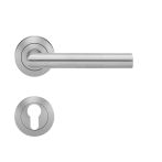 Karcher Design Rosettengarnitur Rhodos ER/FS 28V Rosette 3-tlg. mit Feuerschutz 9 mm verst. | Edelstahl matt