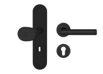 Karcher Design Schutzgarnitur ESGR28K 680 PZ 72 mm mit ER 28 Knopf EK582G gekröpft mit Zylinderschutz | Kosmos schwarz