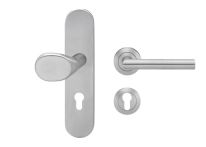 Karcher Design Schutzgarnitur ESGR28 680 PZ 72mm mit ER 28 Knopf EK583G gekröpft ohne Zylinderschutz | Edelstahl matt