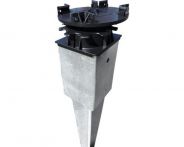 K+R Terrassenlager Flex CLIP 45 / 20 für Bodeneinschlaghülse verstellbar