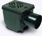 KESSEL Kellerablauf DN 100 | Rost | 150x190 mm | Schwarz | Nr.: 33101