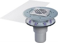 KESSEL Objektablauf Practicus mit Pressflansch und Dünnbettabdeckung