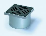 KESSEL Aufsatzstück aus ABS, Rost schwarz, 138x138 mm | Nr.: 48193