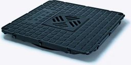 KESSEL Abdeckungen mit Ablauf Klasse A 15 mit Schlitzrost, schwarz | Nr.: 83046