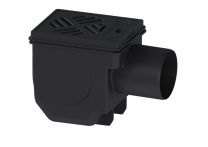 KESSEL-Kellerablauf Drehfix DN 100, Rost schwarz, Typ 5