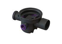 KESSEL-Grundkörper Kellerablauf DN 100, 3 Zuläufe, mit Geruchsverschluss