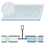 Knauf Cleaneo Akustikplatte Belgravia Tangent T1 S15 12,5 Weiß lackiert - 625x625x12,5 mm