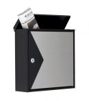 Knobloch Briefkasten CHICAGO DESIGN C, SCHWARZ/Plexiglas, Wandmontage