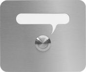 Knobloch Klingel RING, Edelstahl, RAL 7016 matt/weiß