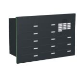 Knobloch Briefkastenanlage TS131-G, Farbe: RAL 7016 Anthrazitgrau glatt matt