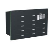 Knobloch Briefkastenanlage TS133-G, Farbe: RAL 7016 Anthrazitgrau glatt matt